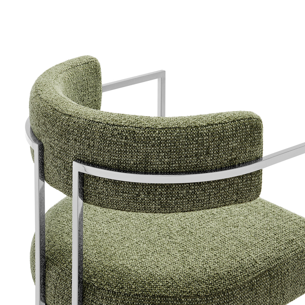 Huron Curved Back Fabric and Metal Dining Accent Chair by Modway | Accent Chairs | Modishstore - 15