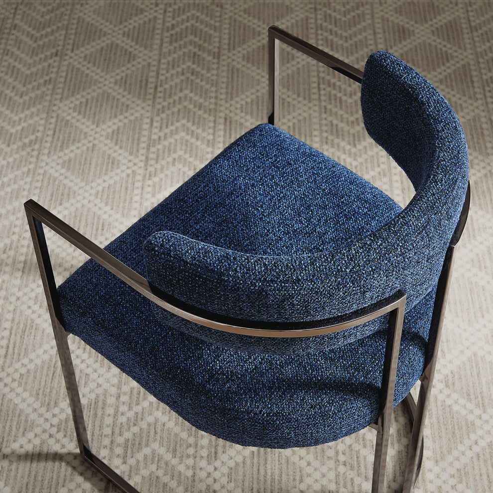 Huron Curved Back Fabric and Metal Dining Accent Chair by Modway | Accent Chairs | Modishstore - 26