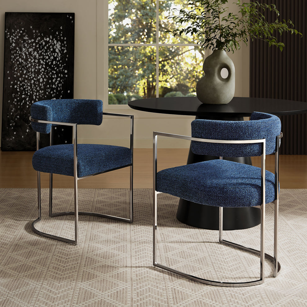 Huron Curved Back Fabric and Metal Dining Accent Chair by Modway | Accent Chairs | Modishstore - 27