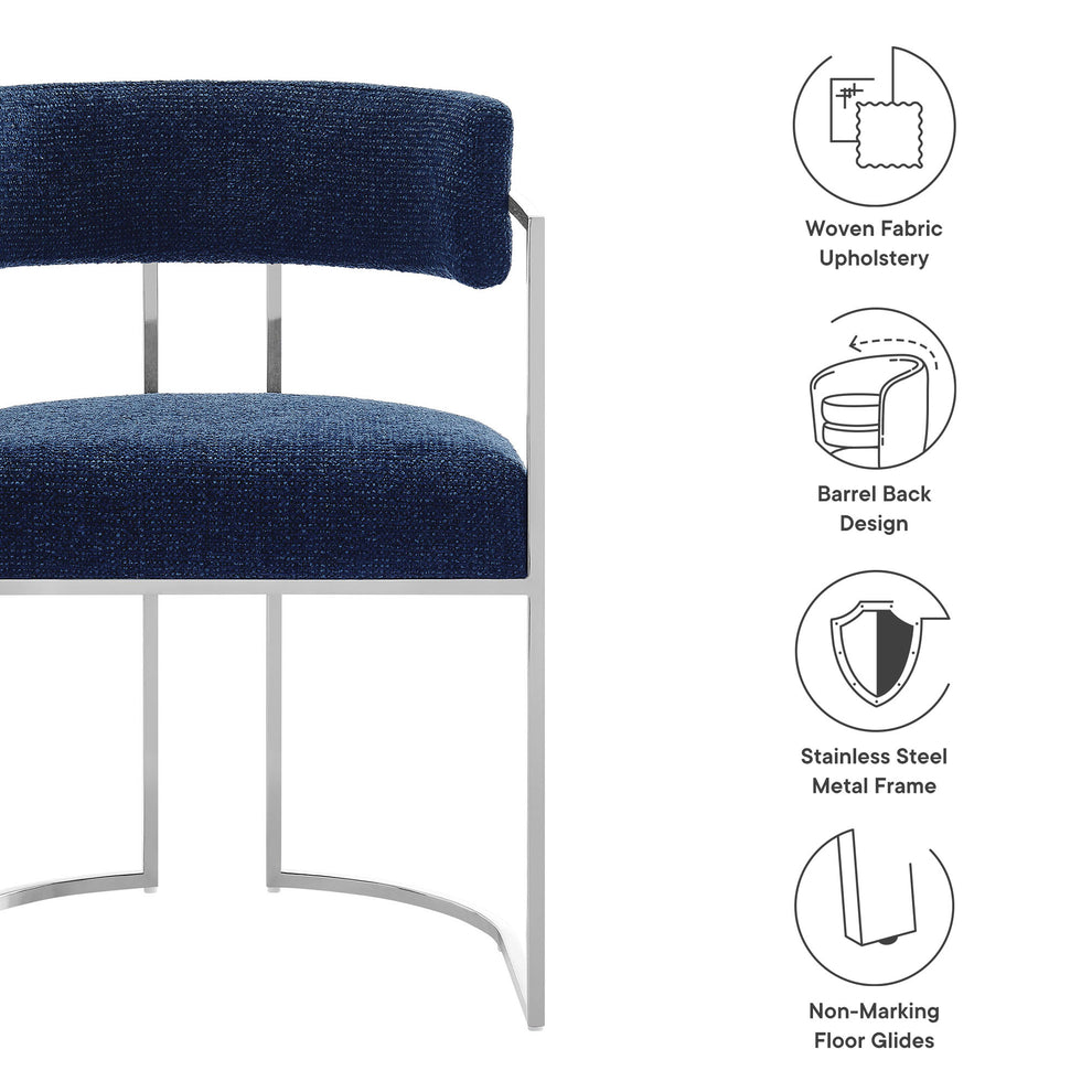 Huron Curved Back Fabric and Metal Dining Accent Chair by Modway | Accent Chairs | Modishstore - 28