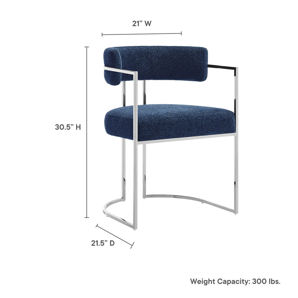 Huron Curved Back Fabric and Metal Dining Accent Chair by Modway | Accent Chairs | Modishstore - 29