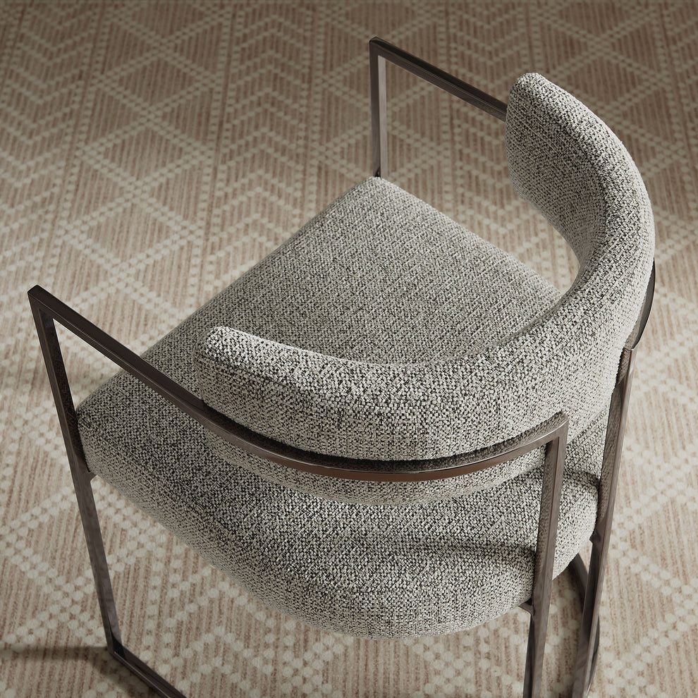 Huron Curved Back Fabric and Metal Dining Accent Chair by Modway | Accent Chairs | Modishstore - 36