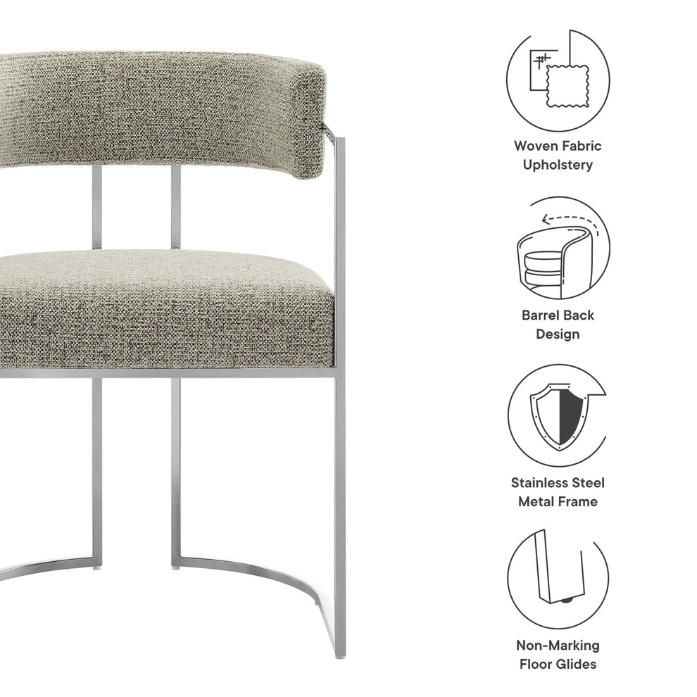 Huron Curved Back Fabric and Metal Dining Accent Chair by Modway | Accent Chairs | Modishstore - 38