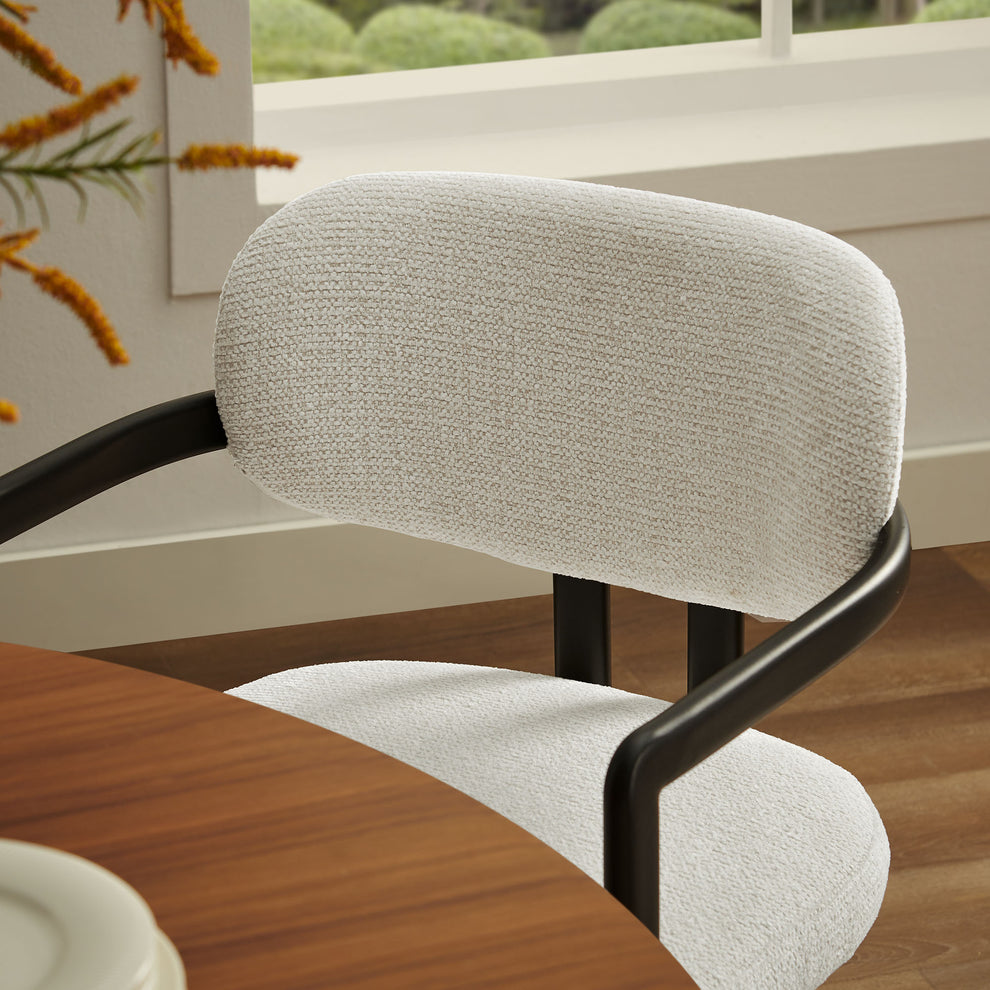 Elio Barrel Fabric and Metal Dining Chair by Modway | Dining Chairs | Modishstore - 7