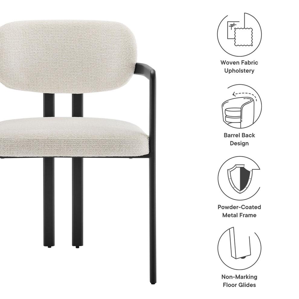 Elio Barrel Fabric and Metal Dining Chair by Modway | Dining Chairs | Modishstore - 8