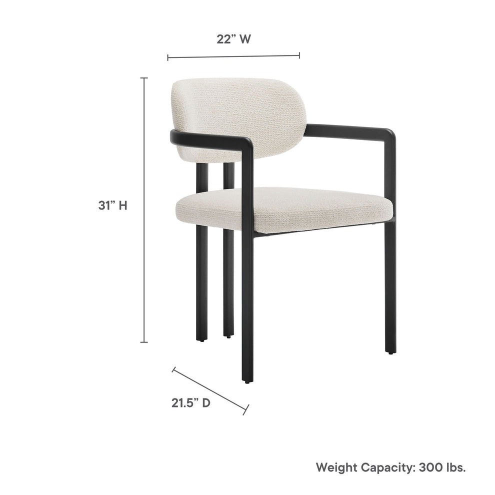 Elio Barrel Fabric and Metal Dining Chair by Modway | Dining Chairs | Modishstore - 9
