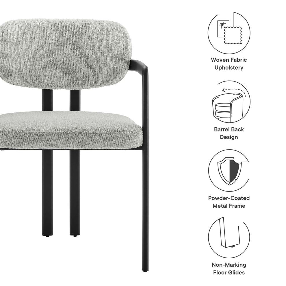 Elio Barrel Fabric and Metal Dining Chair by Modway | Dining Chairs | Modishstore - 18