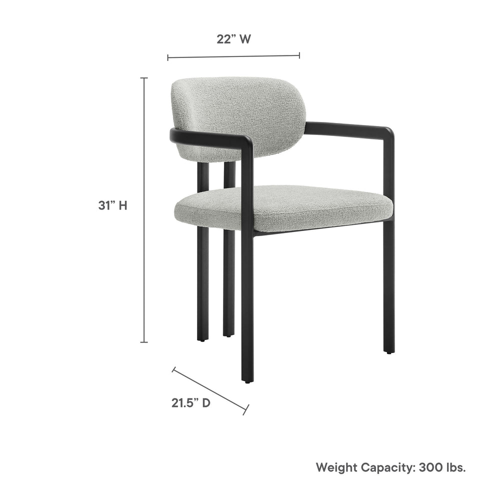 Elio Barrel Fabric and Metal Dining Chair by Modway | Dining Chairs | Modishstore - 19
