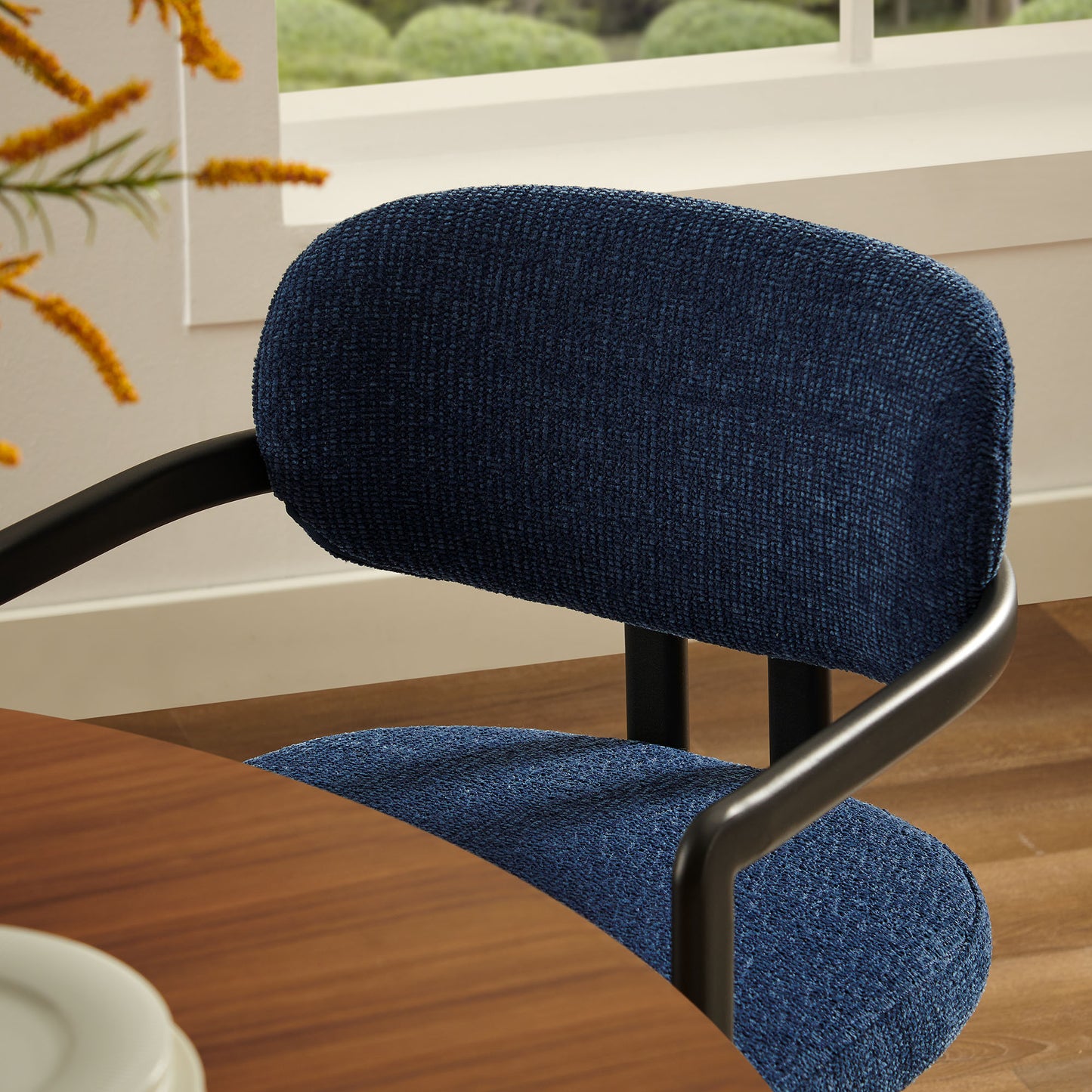 Elio Barrel Fabric and Metal Dining Chair by Modway | Dining Chairs | Modishstore - 26