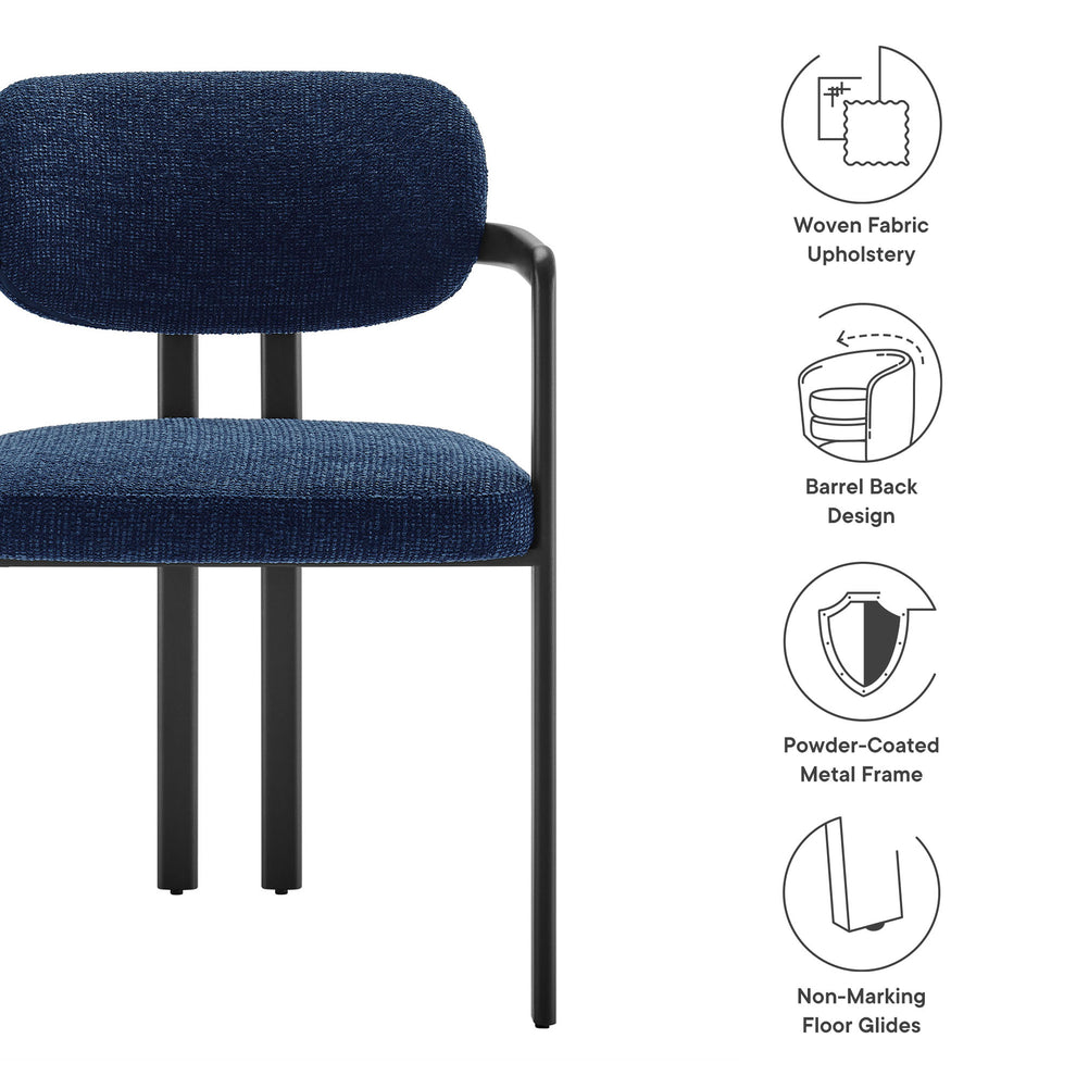 Elio Barrel Fabric and Metal Dining Chair by Modway | Dining Chairs | Modishstore - 28
