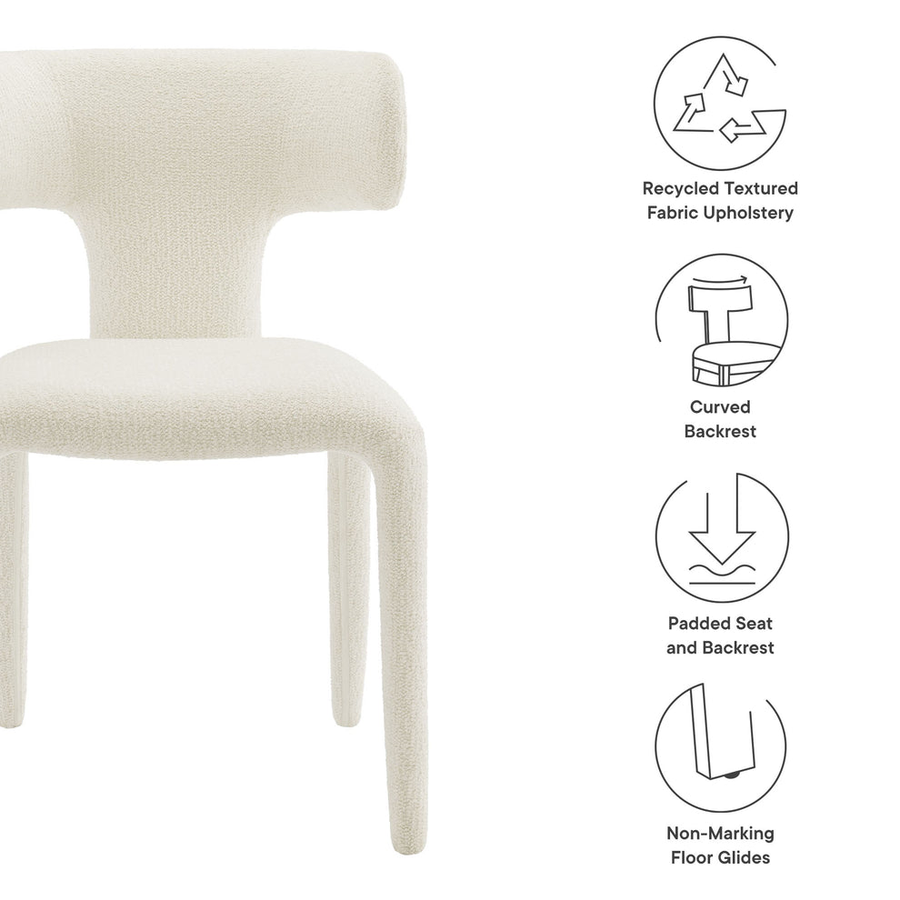 Stellan Curved Back Boucle Upholstered Dining Chair Set of 2 by Modway | Dining Chairs | Modishstore - 9