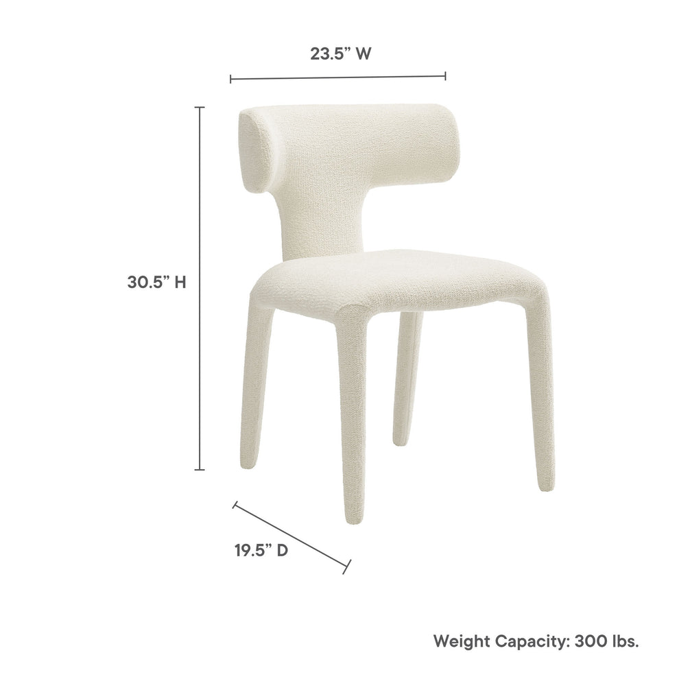 Stellan Curved Back Boucle Upholstered Dining Chair Set of 2 by Modway | Dining Chairs | Modishstore - 10