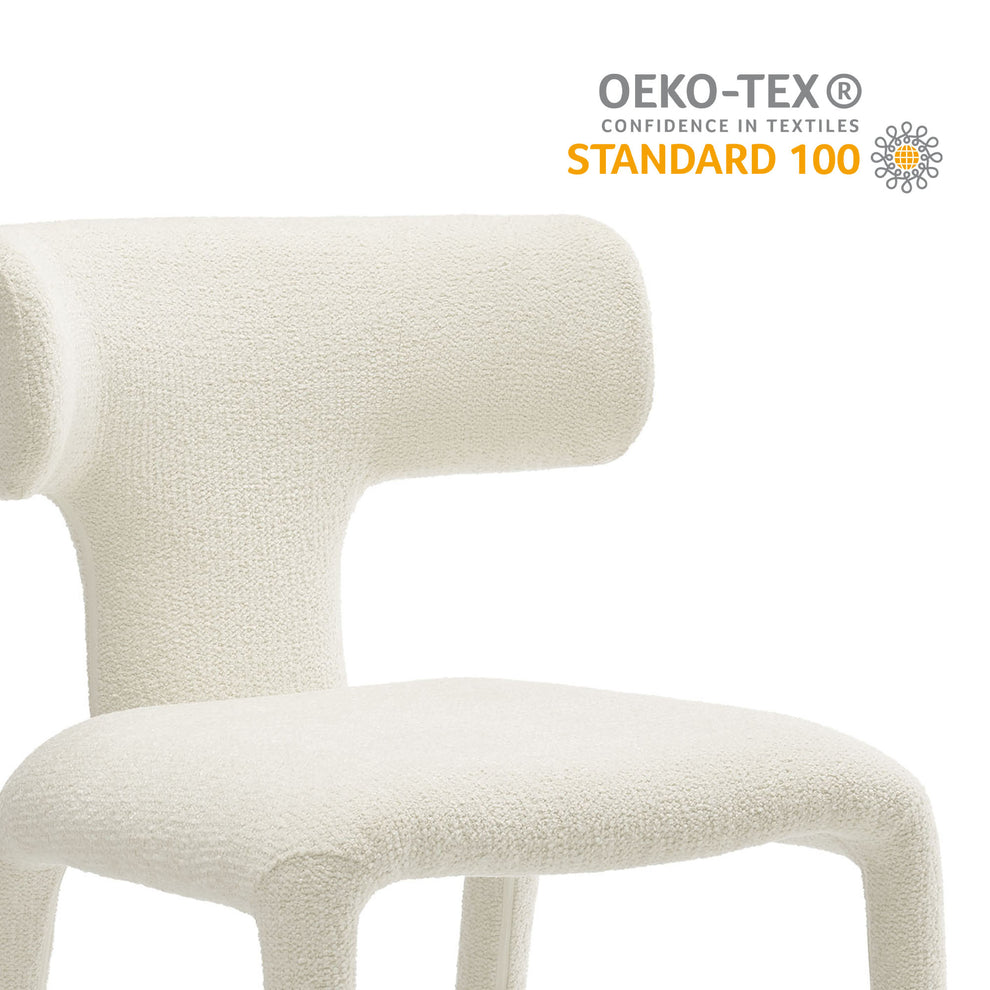 Stellan Curved Back Boucle Upholstered Dining Chair Set of 2 by Modway | Dining Chairs | Modishstore - 11