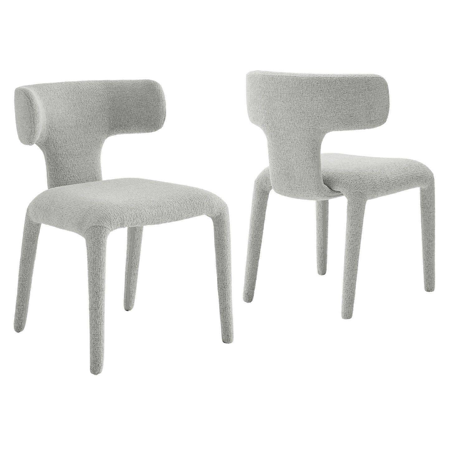 Stellan Curved Back Boucle Upholstered Dining Chair Set of 2 by Modway | Dining Chairs | Modishstore - 12