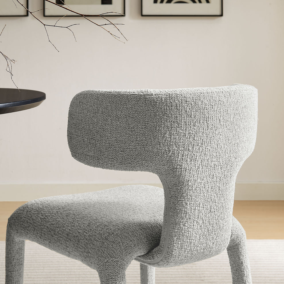 Stellan Curved Back Boucle Upholstered Dining Chair Set of 2 by Modway | Dining Chairs | Modishstore - 18