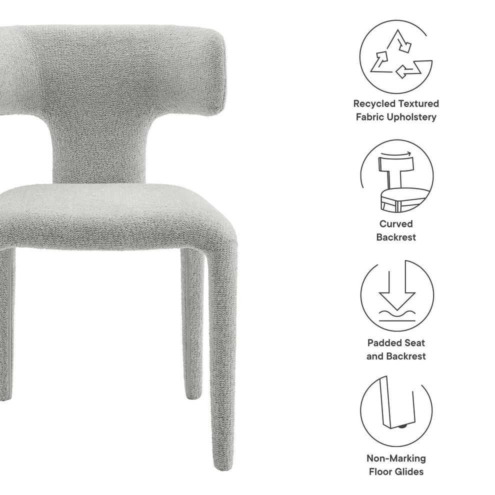 Stellan Curved Back Boucle Upholstered Dining Chair Set of 2 by Modway | Dining Chairs | Modishstore - 20