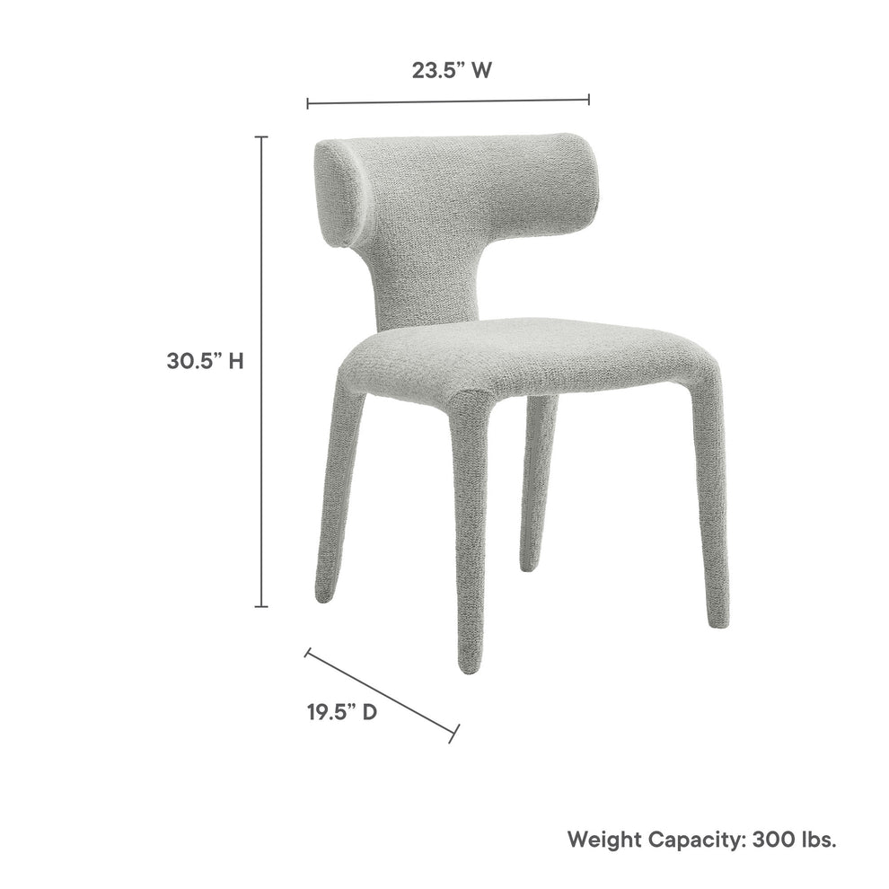 Stellan Curved Back Boucle Upholstered Dining Chair Set of 2 by Modway | Dining Chairs | Modishstore - 21