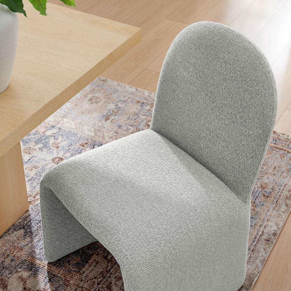 Junia Boucle Upholstered Arch Armless Dining Chair by Modway | Dining Chairs | Modishstore - 16