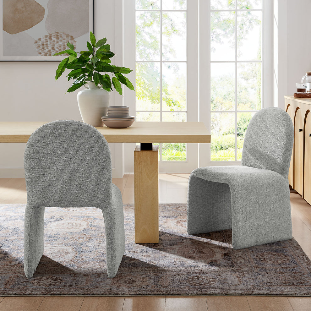 Junia Boucle Upholstered Arch Armless Dining Chair by Modway | Dining Chairs | Modishstore - 17