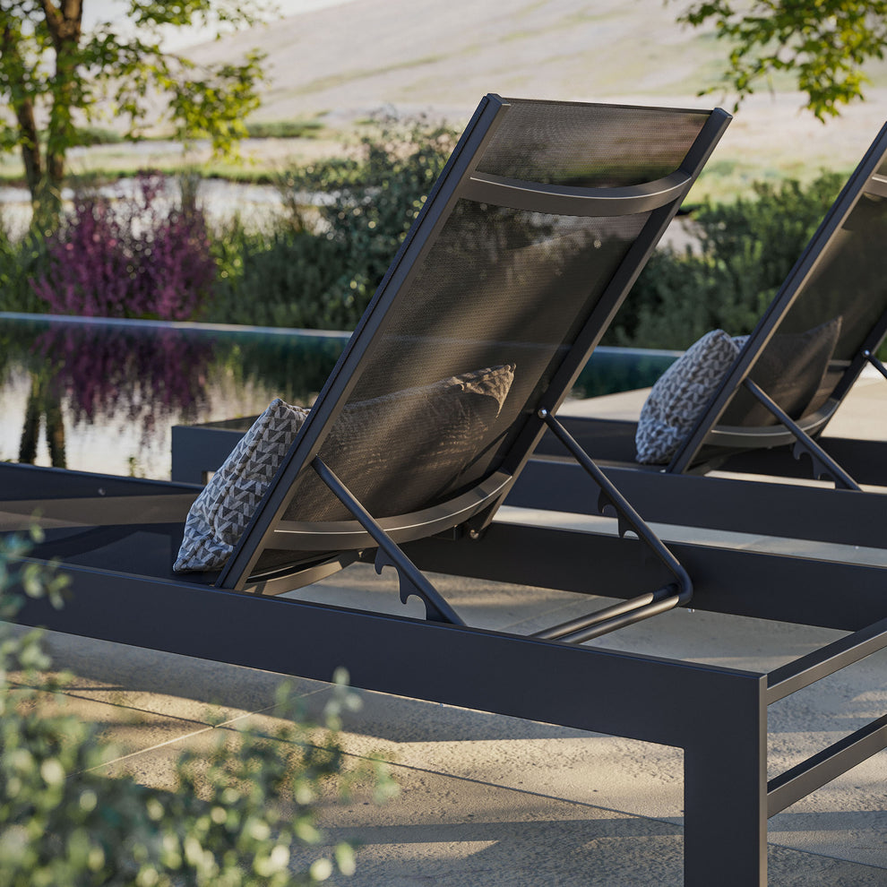 Tahoe Outdoor Patio Mesh and Aluminum Chaise Lounge by Modway | Sofas | Modishstore - 8