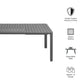 Tahoe Outdoor Patio Aluminum Extendable Dining Table by Modway | Outdoor Patio Daybed | Modishstore - 9