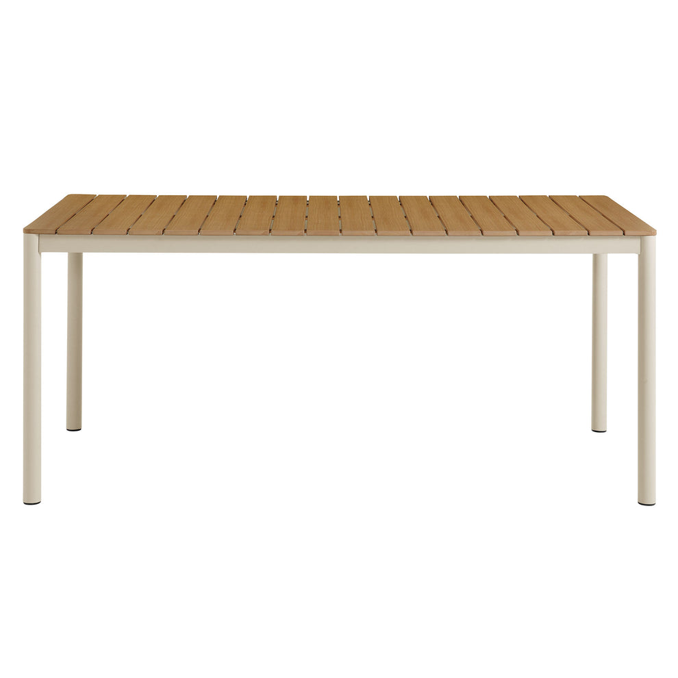 Finn 71" Outdoor Patio Aluminum Dining Table with Faux Wood Top by Modway | Outdoor Patio Daybed | Modishstore - 4