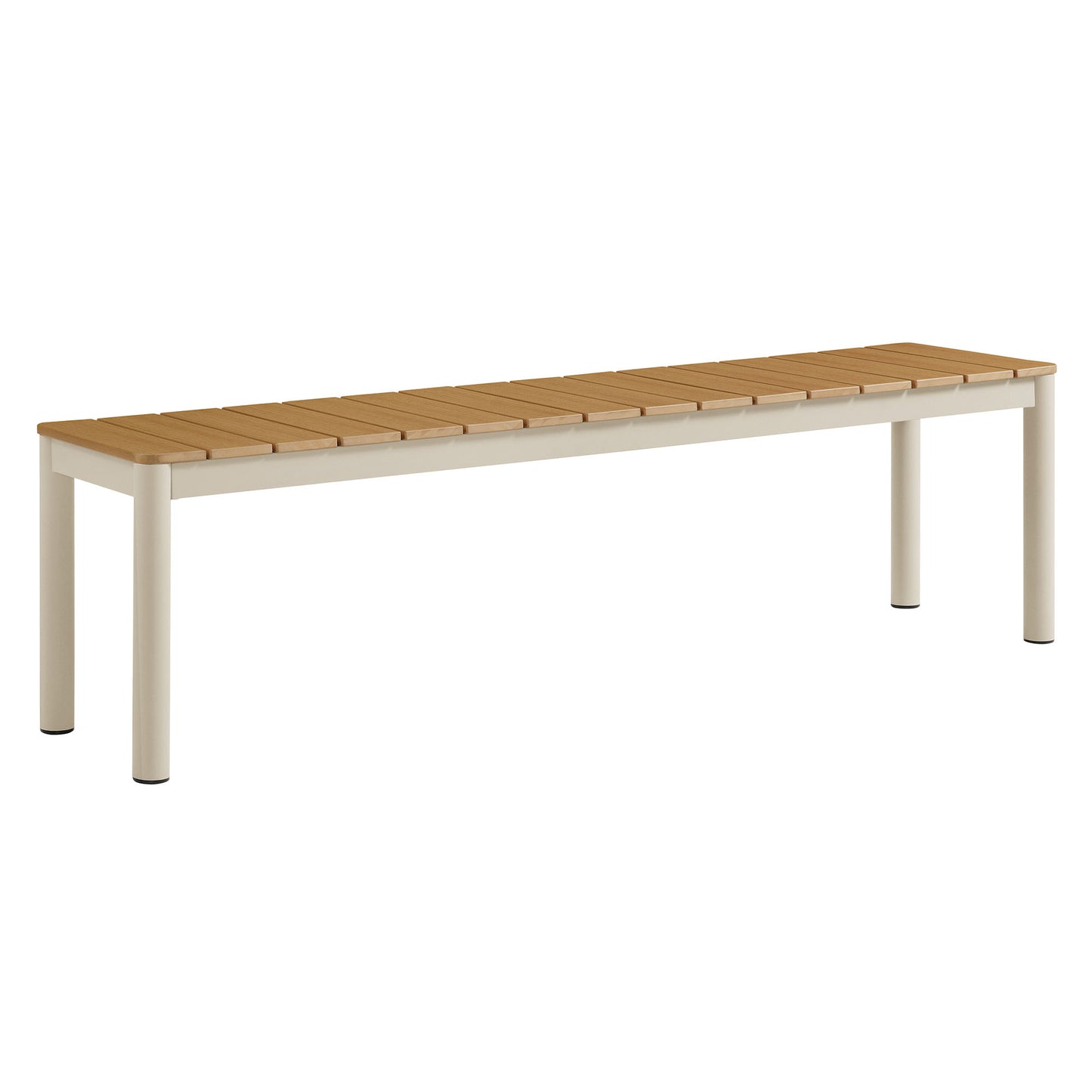 Finn Outdoor Patio Aluminum Bench with Faux Wood Top by Modway | Outdoor Patio Daybed | Modishstore - 2
