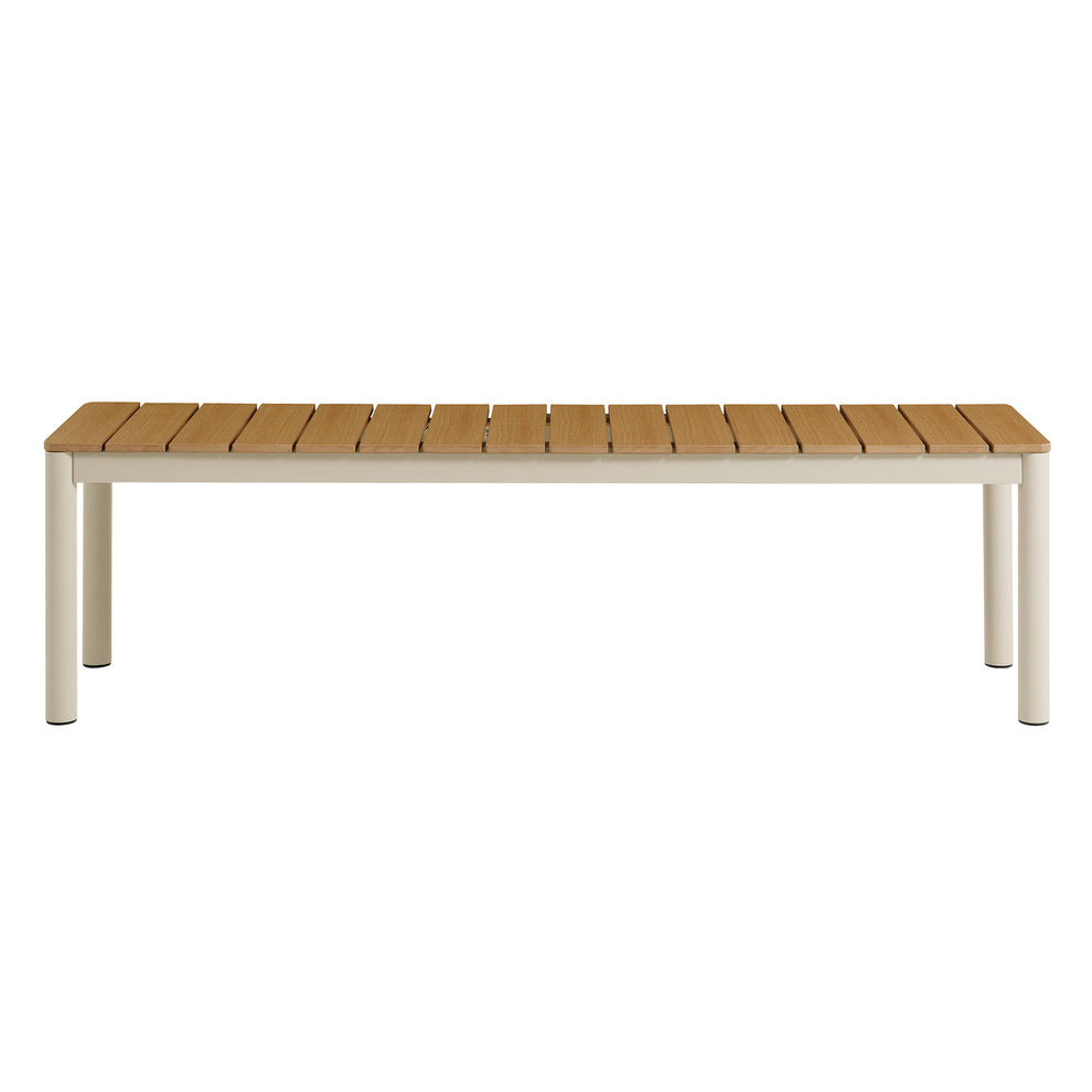 Finn Outdoor Patio Aluminum Bench with Faux Wood Top by Modway | Outdoor Patio Daybed | Modishstore - 4