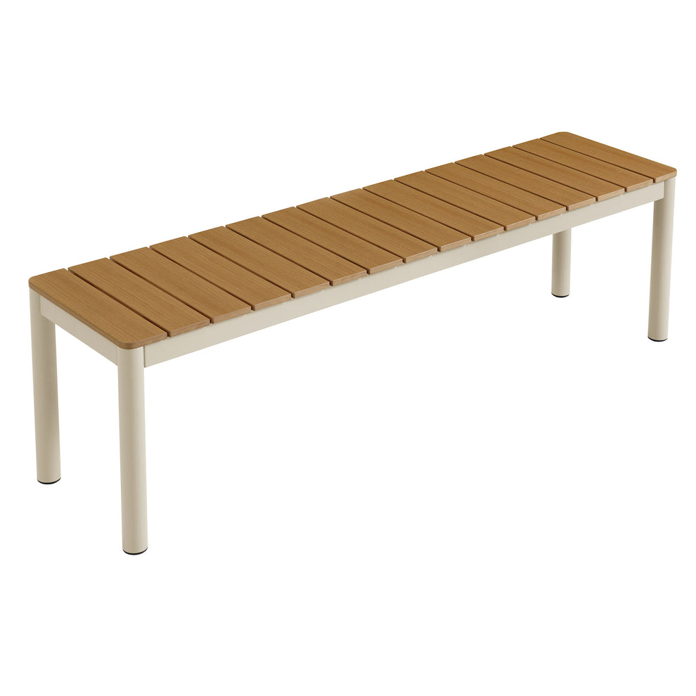 Finn Outdoor Patio Aluminum Bench with Faux Wood Top by Modway | Outdoor Patio Daybed | Modishstore - 5