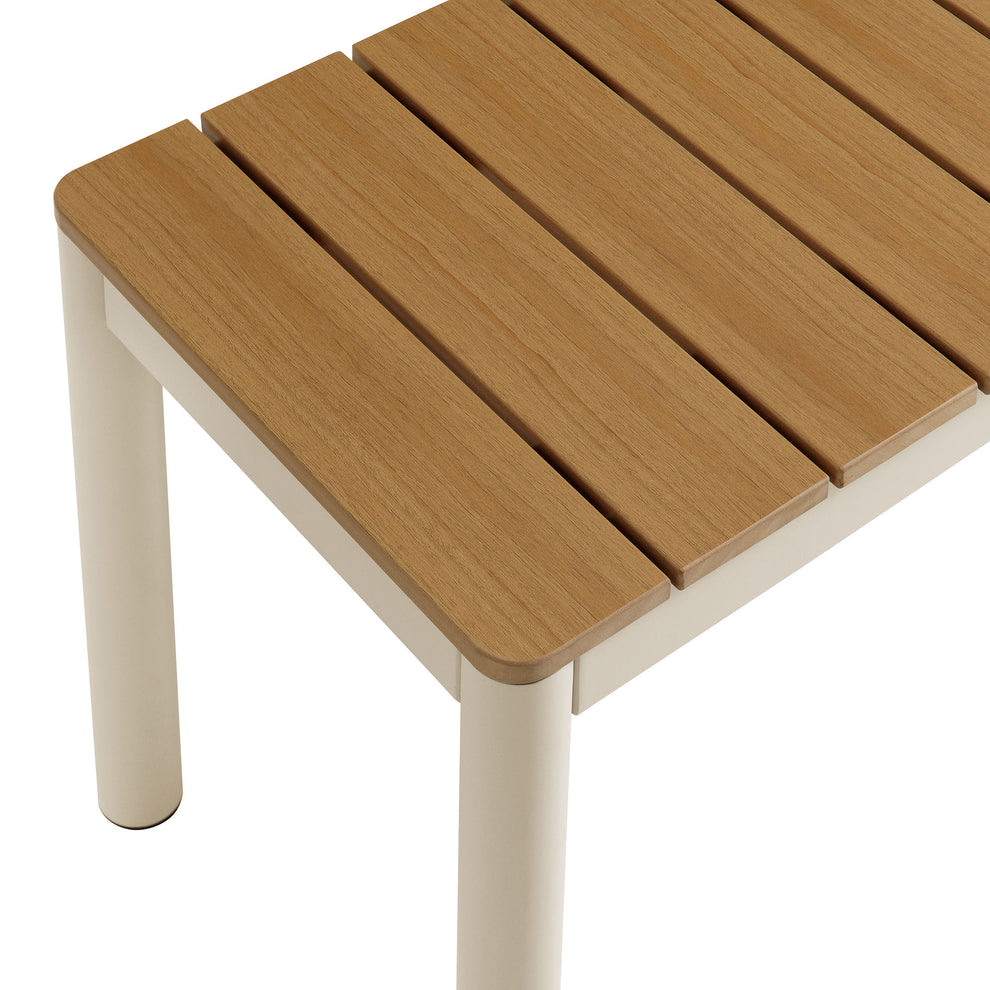 Finn Outdoor Patio Aluminum Bench with Faux Wood Top by Modway | Outdoor Patio Daybed | Modishstore - 6