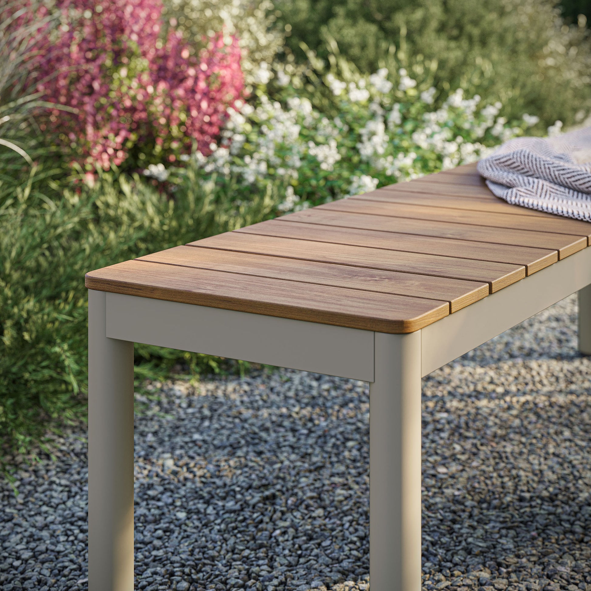 Finn Outdoor Patio Aluminum Bench with Faux Wood Top by Modway | Outdoor Patio Daybed | Modishstore - 7
