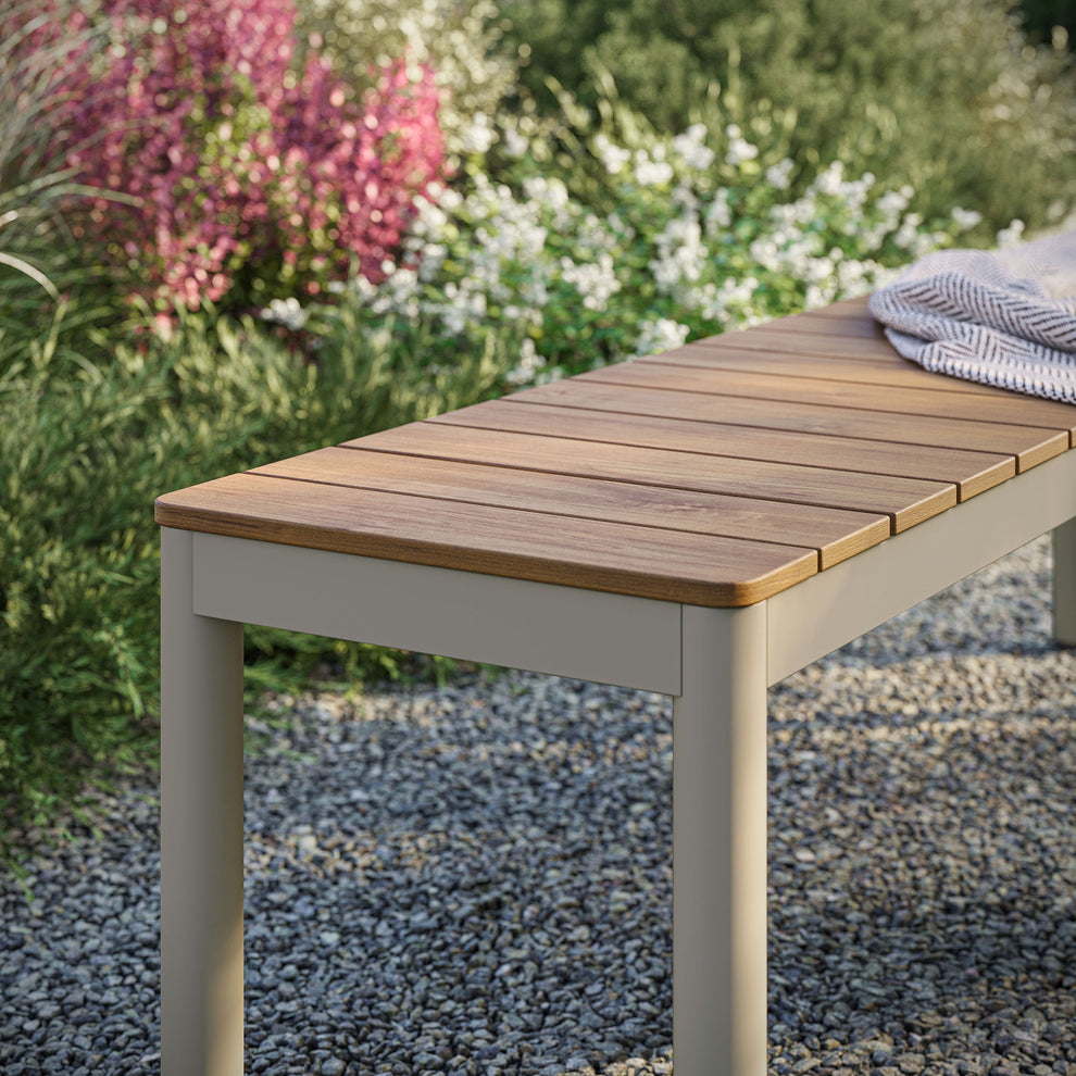 Finn Outdoor Patio Aluminum Bench with Faux Wood Top by Modway | Outdoor Patio Daybed | Modishstore - 7