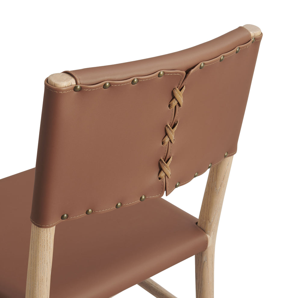 Dover Wood Vegan Leather Dining Side Chairs Set of 2 by Modway | Side Chairs | Modishstore - 7
