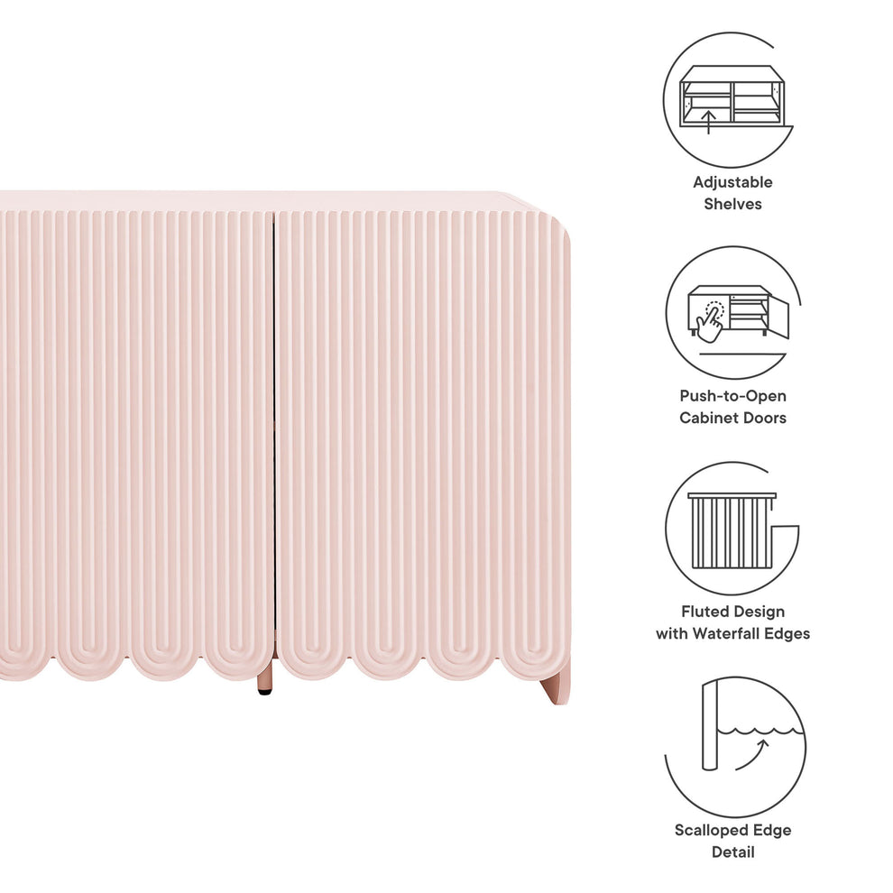 Dahlia Fluted and Scalloped Sideboard Storage Cabinet by Modway | Sideboards | Modishstore - 8