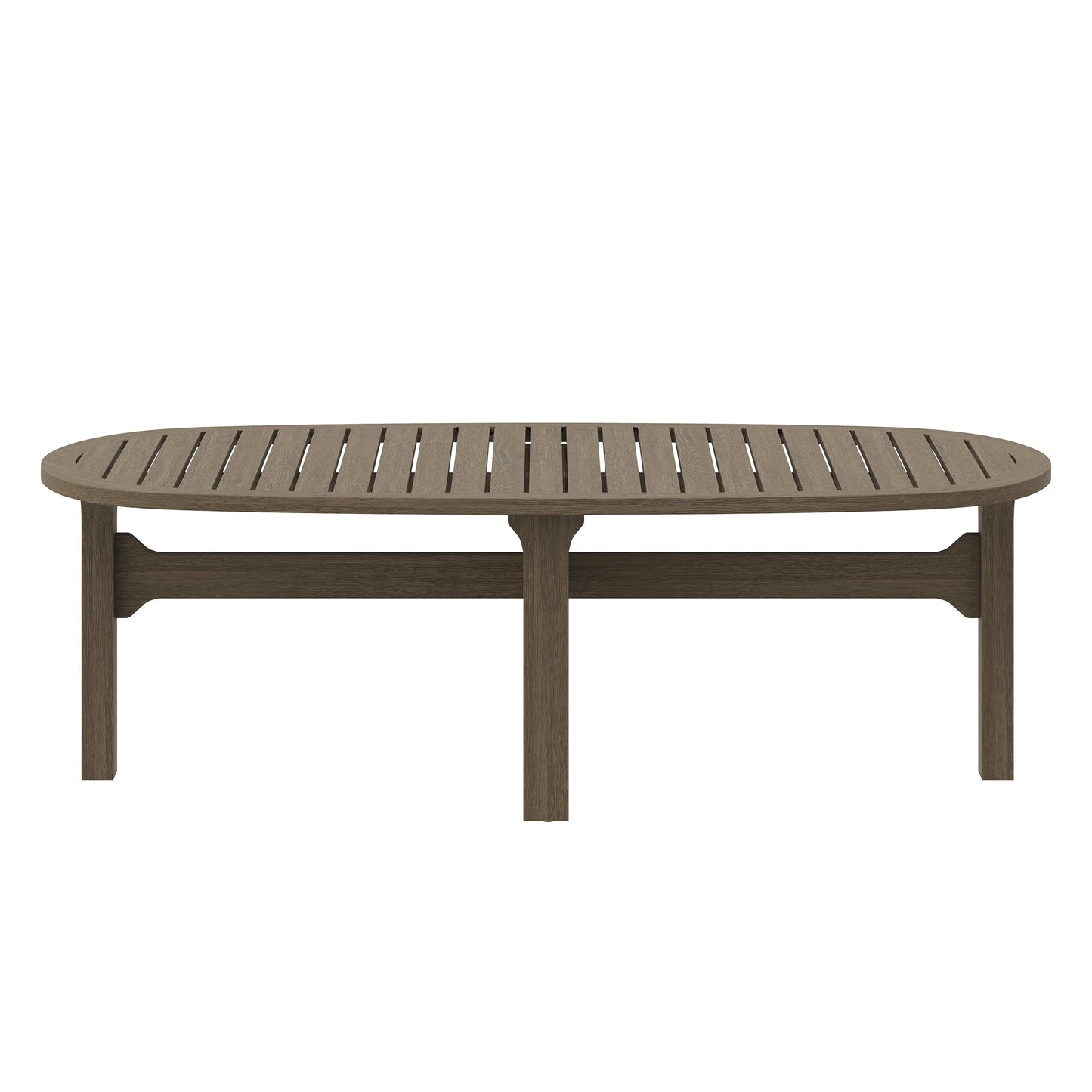 Saratoga Oval Outdoor Patio Teak Wood Coffee Table by Modway | Outdoor Patio Daybed | Modishstore - 4
