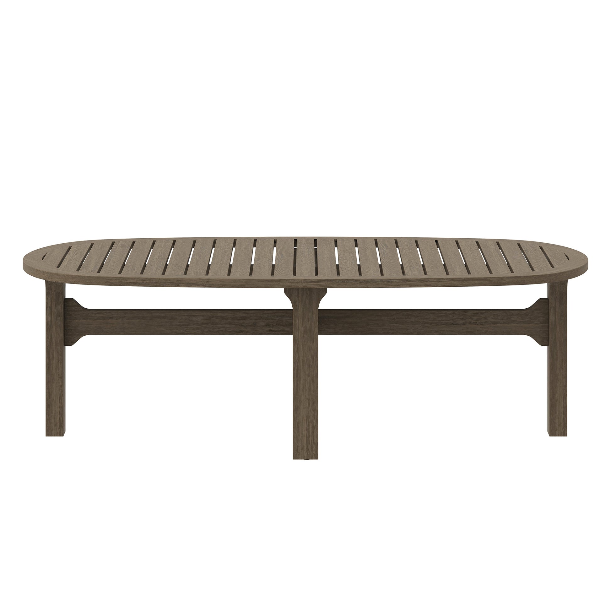 Saratoga Oval Outdoor Patio Teak Wood Coffee Table by Modway | Outdoor Patio Daybed | Modishstore - 4