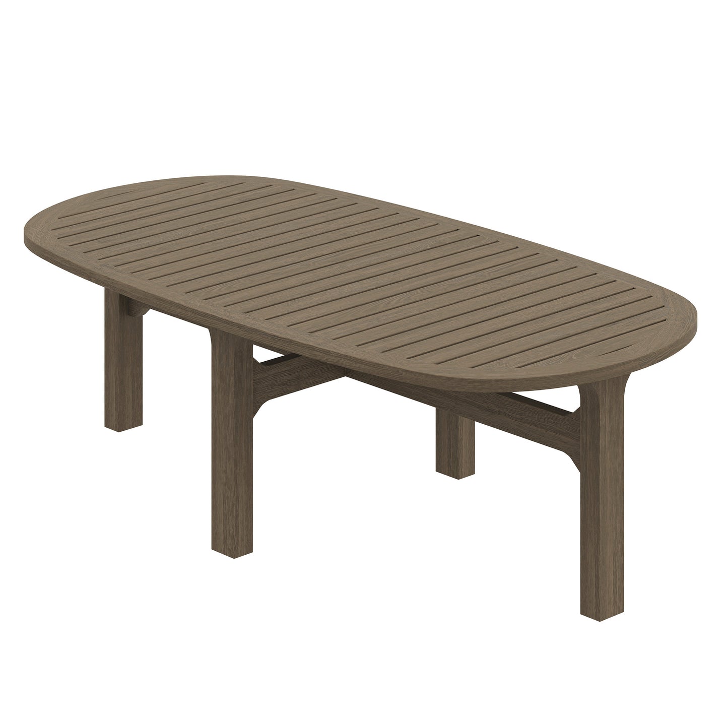 Saratoga Oval Outdoor Patio Teak Wood Coffee Table by Modway | Outdoor Patio Daybed | Modishstore - 5