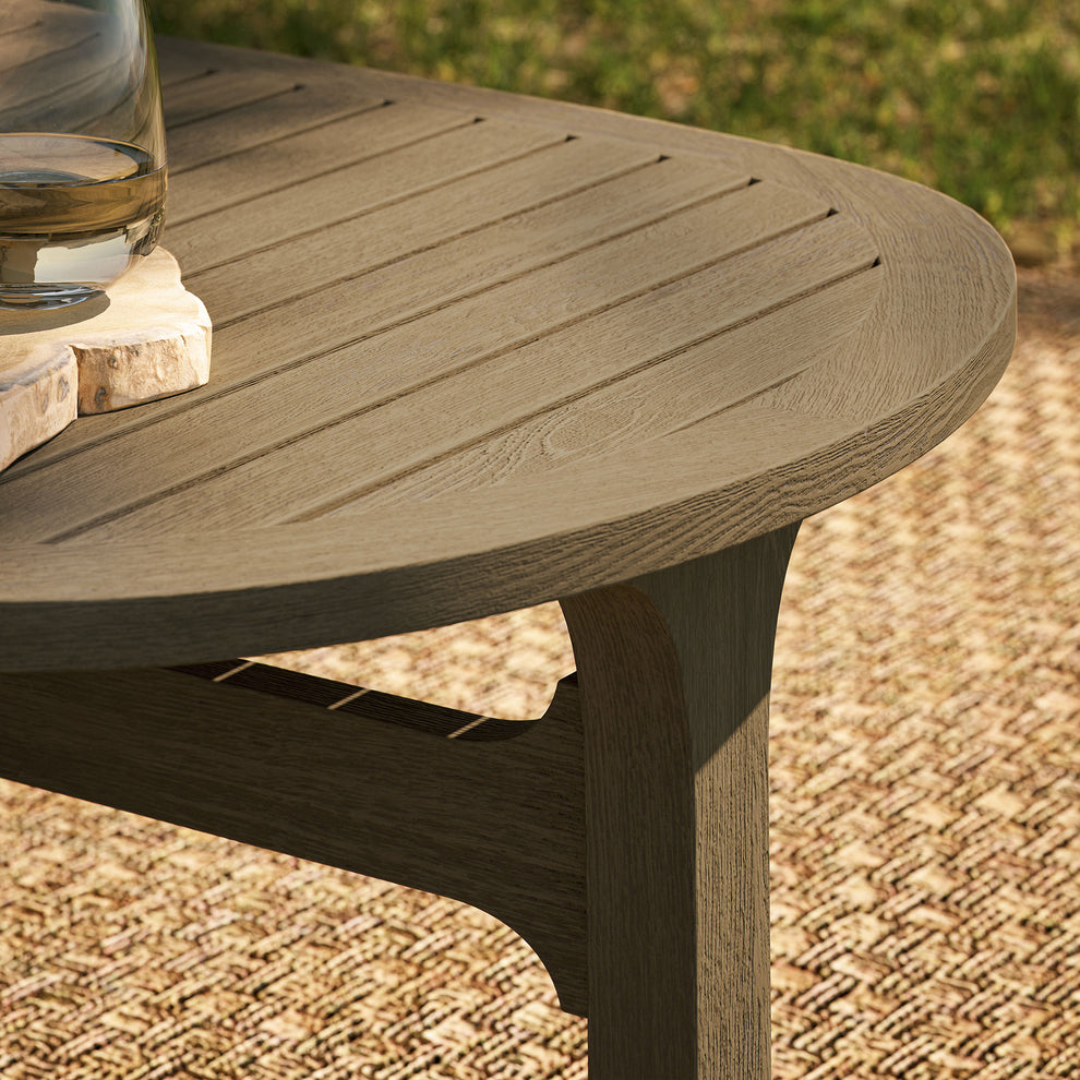 Saratoga Oval Outdoor Patio Teak Wood Coffee Table by Modway | Outdoor Patio Daybed | Modishstore - 8