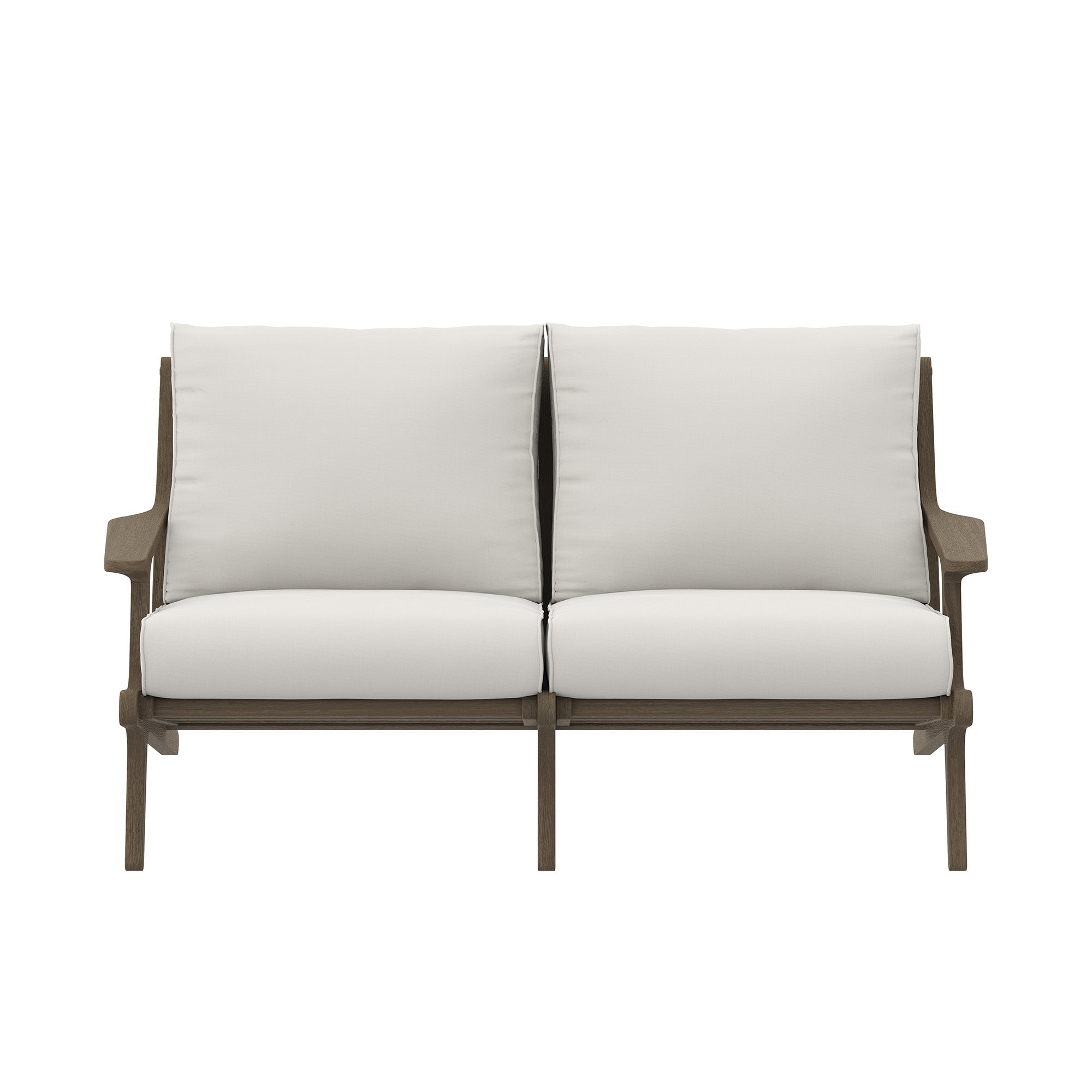 Saratoga Outdoor Patio Teak Wood Loveseat - Thumbnail 2