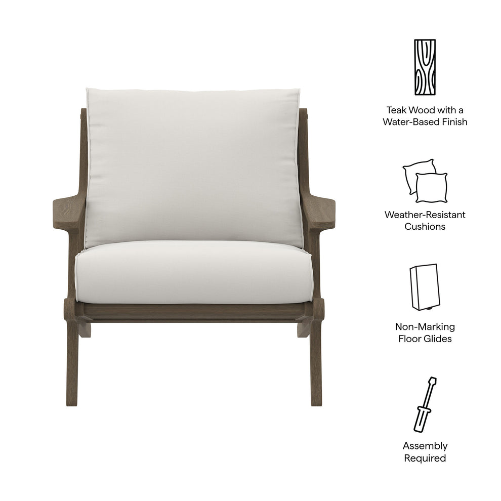 Saratoga Outdoor Patio Teak Wood Armchair by Modway | Outdoor Patio Daybed | Modishstore - 9