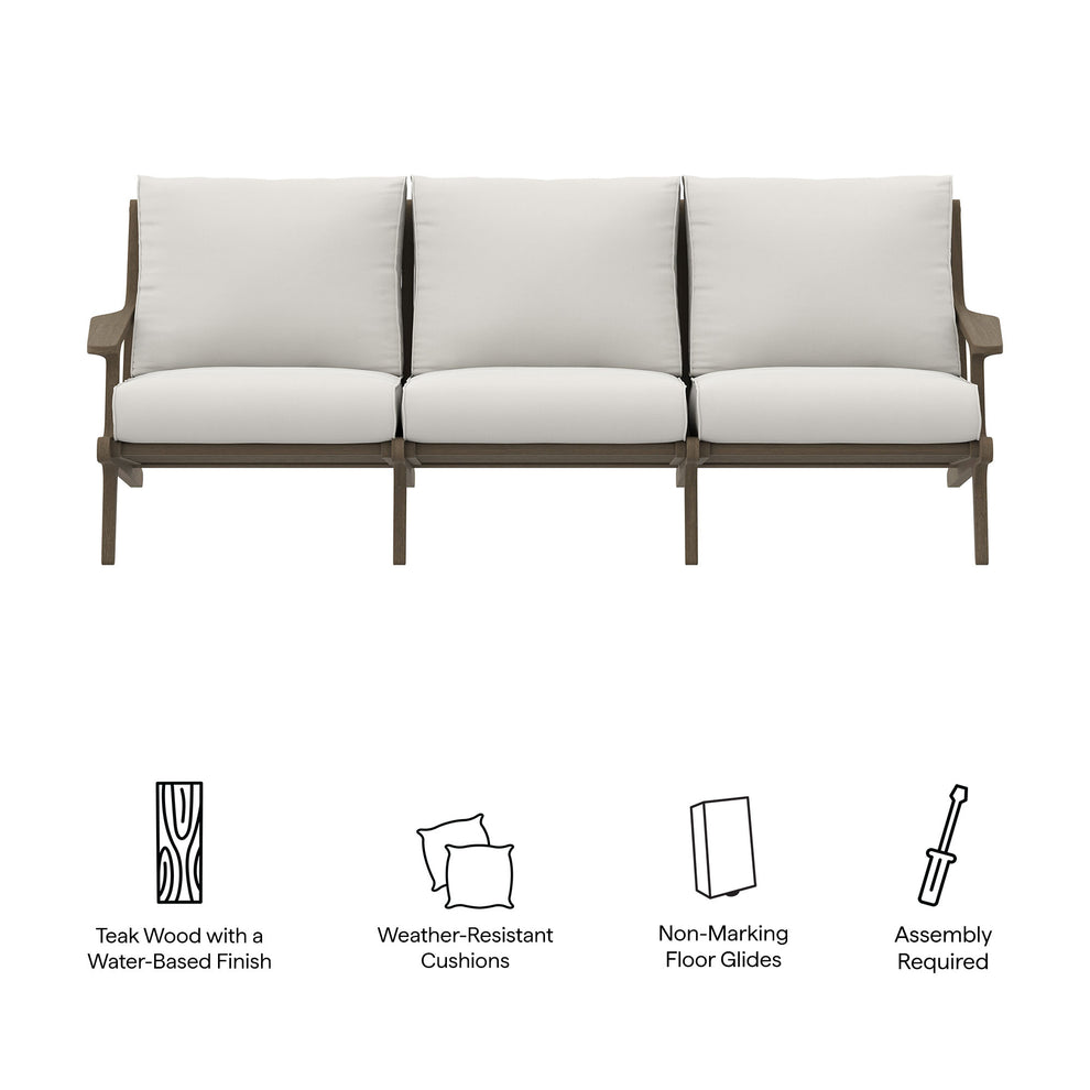 Saratoga Outdoor Patio Teak Sofa by Modway | Outdoor Patio Daybed | Modishstore - 9