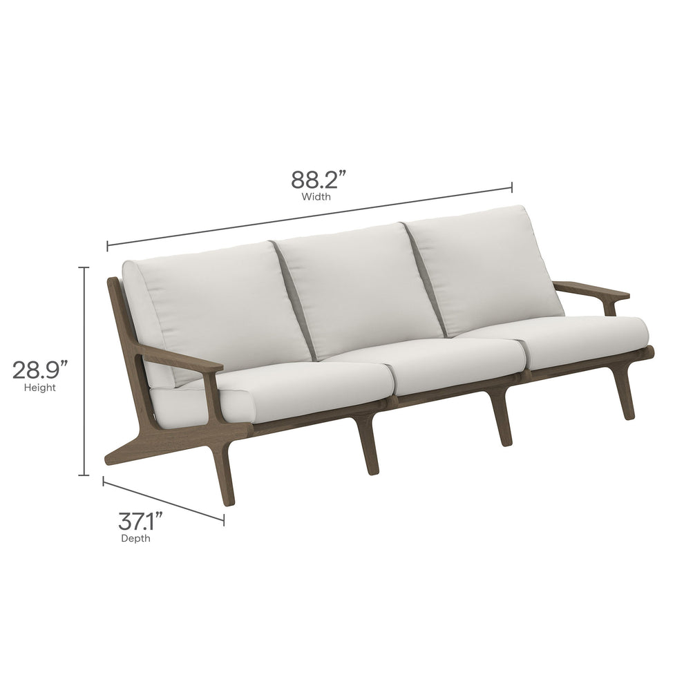 Saratoga Outdoor Patio Teak Sofa by Modway | Outdoor Patio Daybed | Modishstore - 10