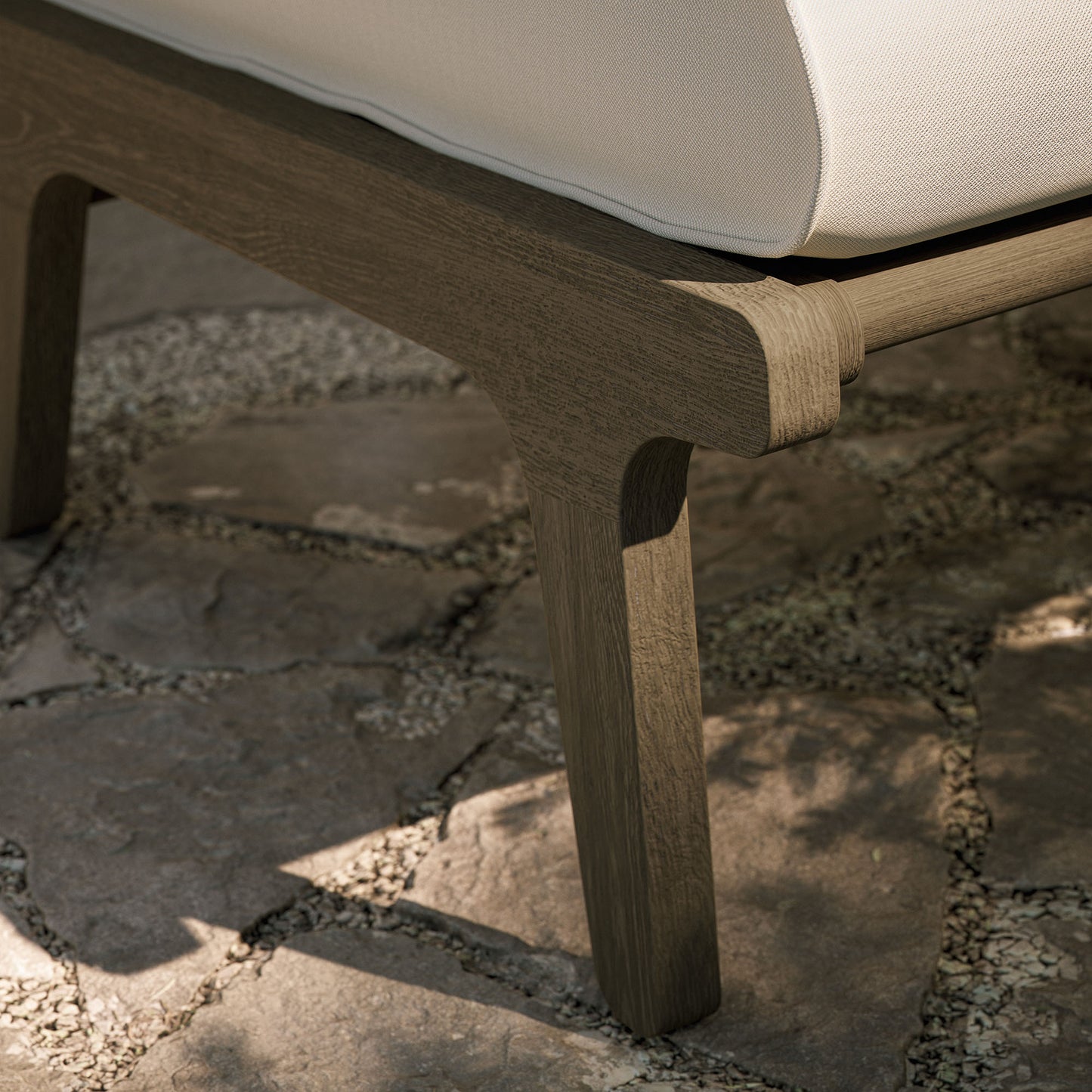 Saratoga Outdoor Patio Teak Ottoman by Modway | Outdoor Patio Daybed | Modishstore - 7