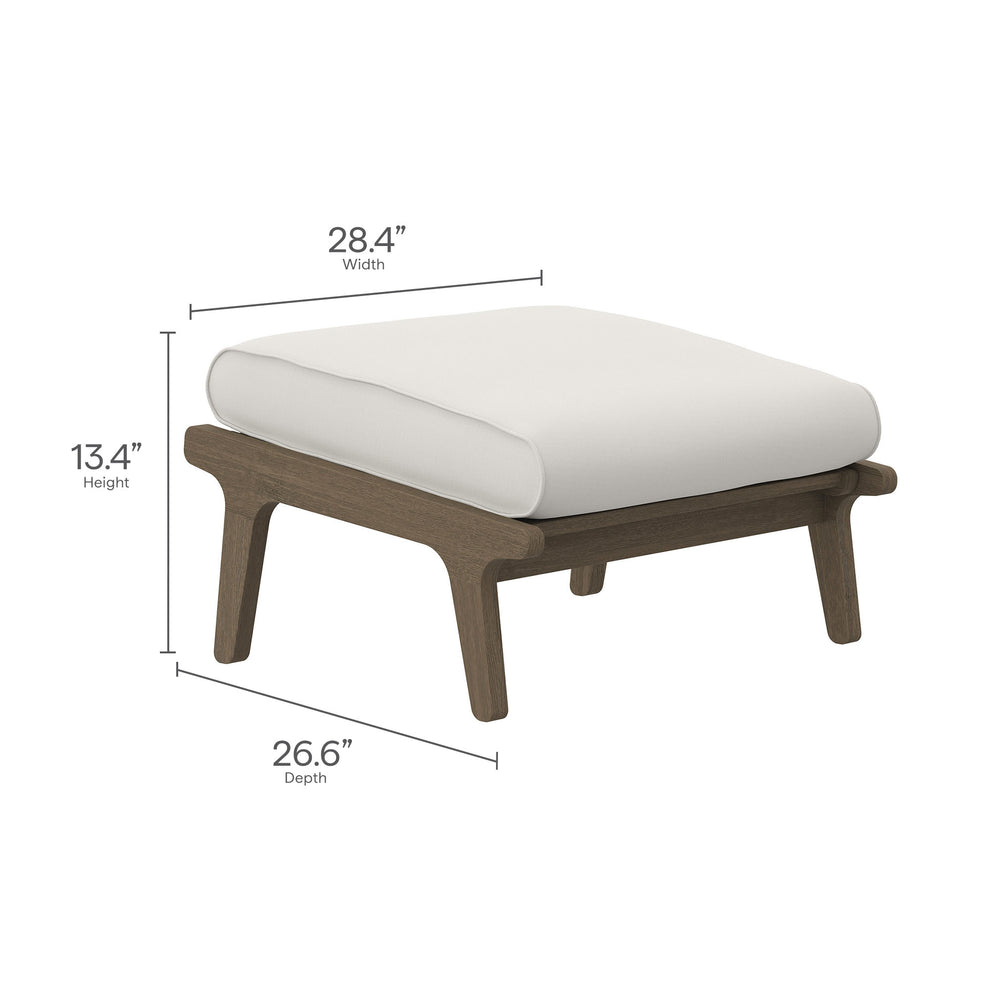 Saratoga Outdoor Patio Teak Ottoman by Modway | Outdoor Patio Daybed | Modishstore - 9