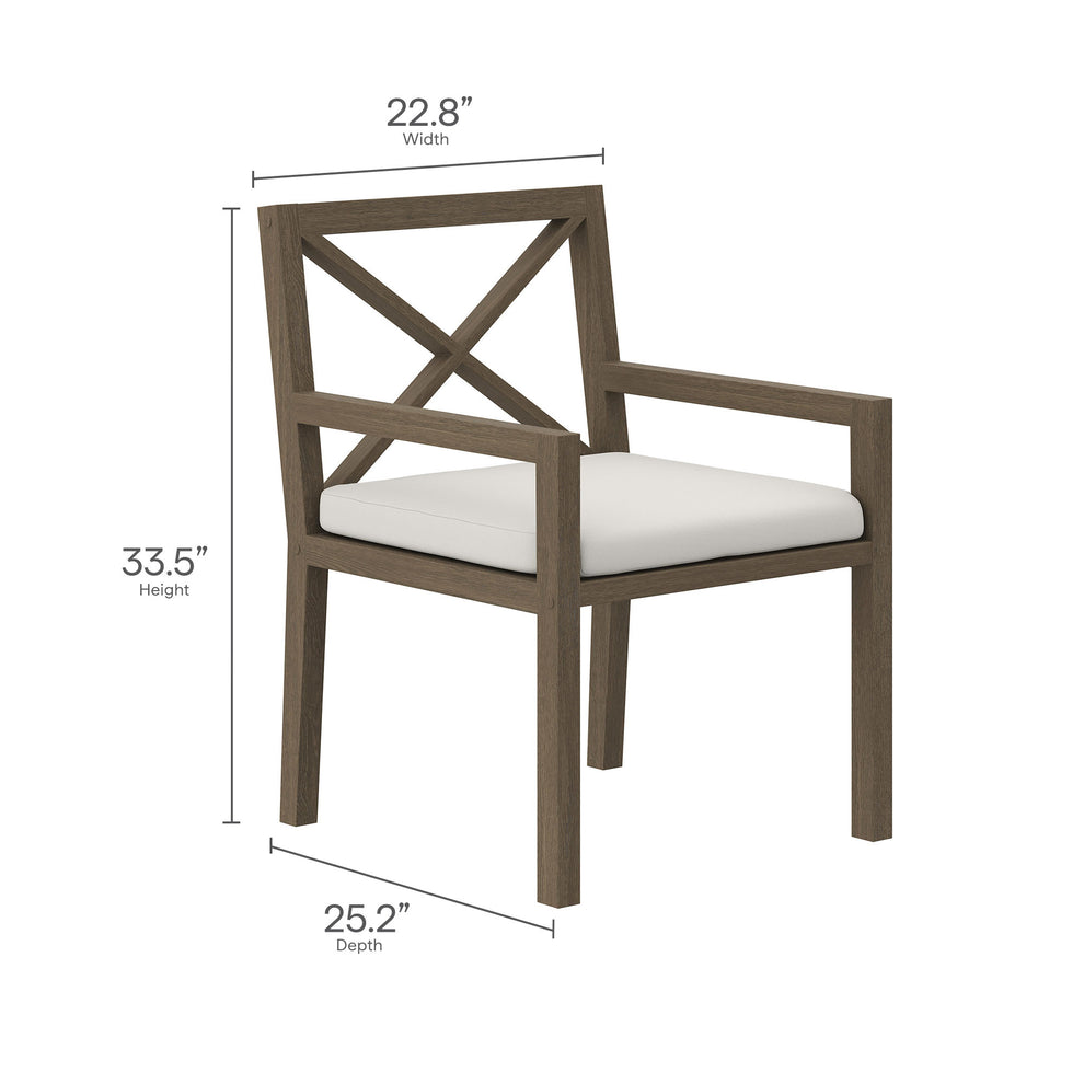 Northlake Outdoor Patio Teak Dining Armchair by Modway | Outdoor Patio Daybed | Modishstore - 10