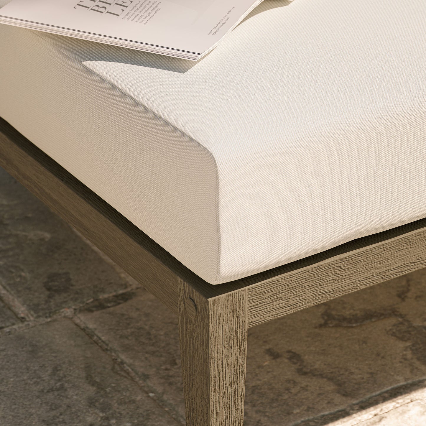 Northlake Outdoor Patio Teak Ottoman by Modway | Outdoor Patio Daybed | Modishstore - 7