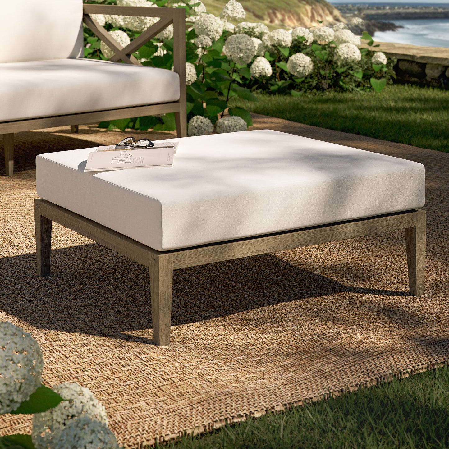 Northlake Outdoor Patio Teak Ottoman by Modway | Outdoor Patio Daybed | Modishstore - 1