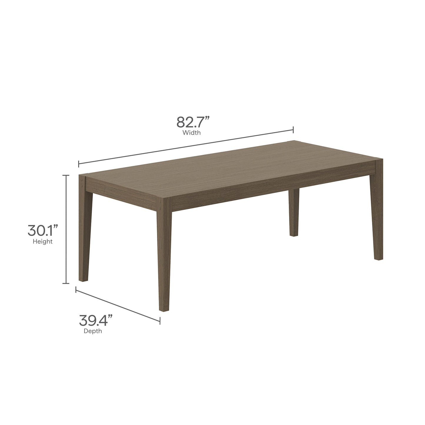 Northlake 83" Rectangular Outdoor Patio Teak Dining Table by Modway | Outdoor Patio Daybed | Modishstore - 10