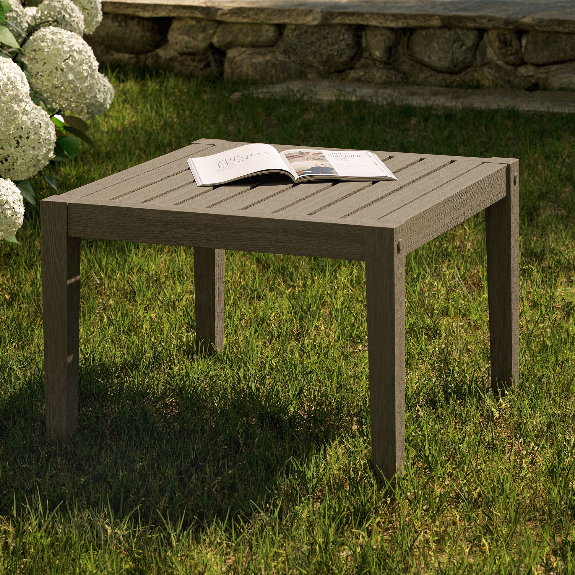 Northlake Square Outdoor Patio Teak Side Table by Modway | Outdoor Patio Daybed | Modishstore - 1