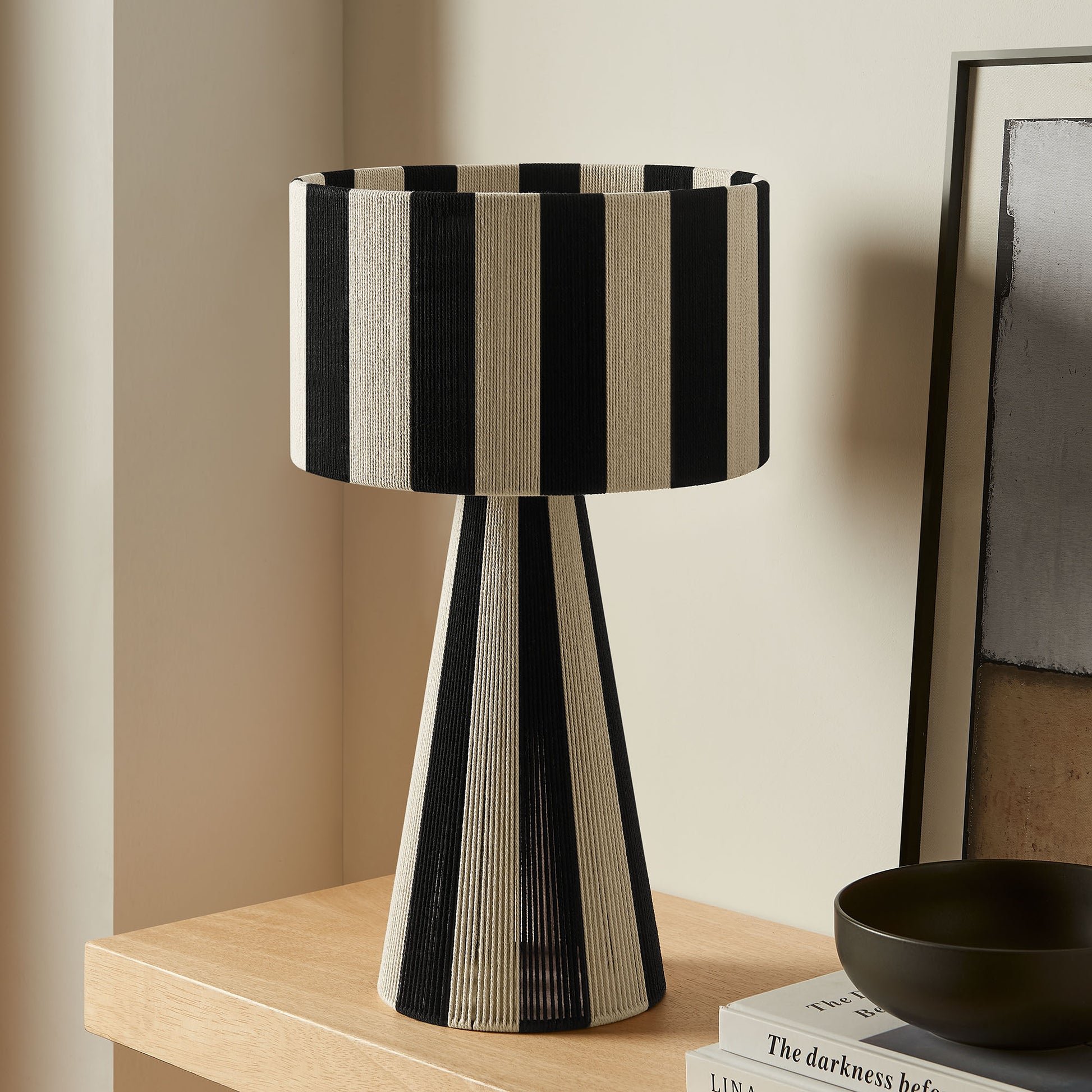 Renae Handwoven Cotton Thread Striped Table Lamp by Modway | Table Lamps | Modishstore - 1
